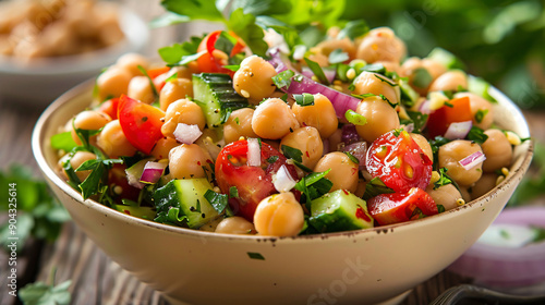 salad with vegetables and chicken