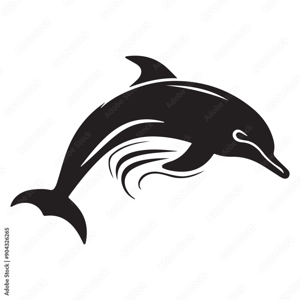 Fototapeta premium Dolphin silhouette 