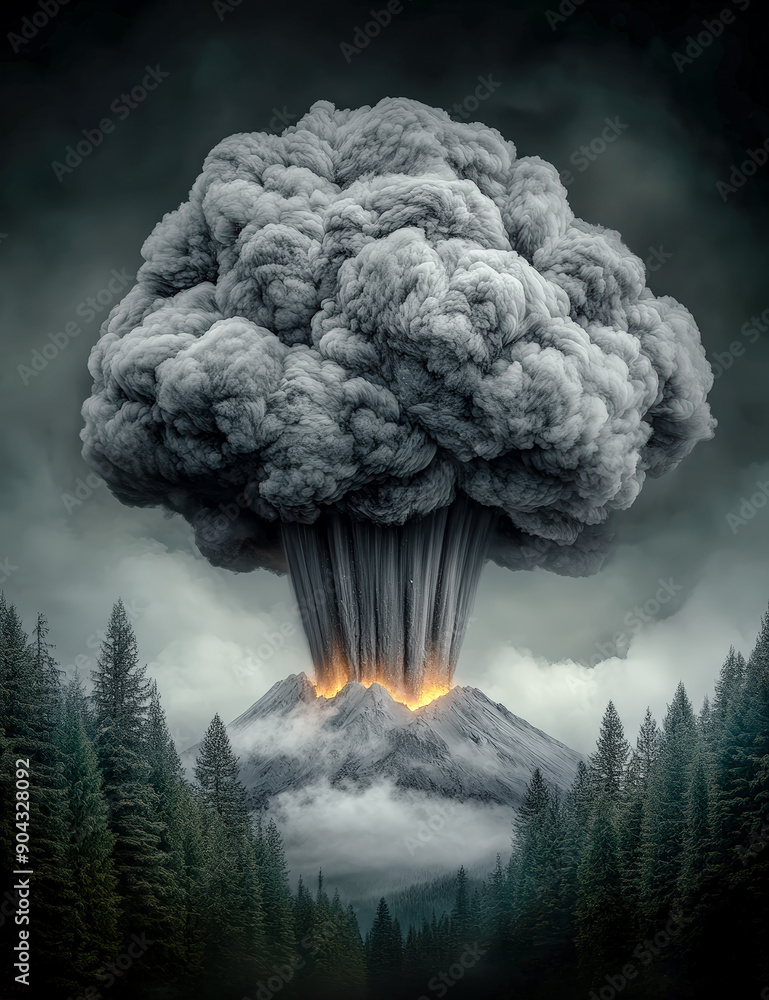 Majestic Volcano Eruption: Captivating Image of a Volcanic Eruption ...