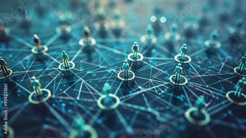 Conceptual image of trust zones and micro-segmentation in a network, Zero Trust Architecture, detailed security segmentation photo