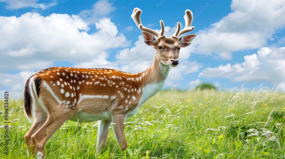 Fawn Deer in a Meadow. Fawn Deer in a Meadow.