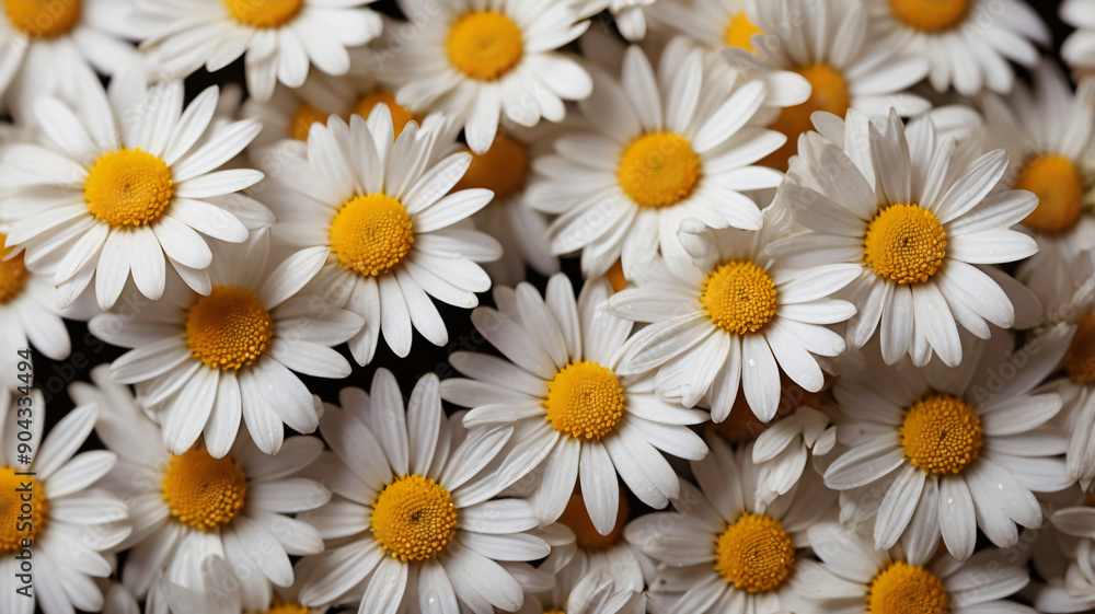 Wild daisy flowers on meadow, white chamomiles on green grass background. Gardening concept. Wild daisy flowers on meadow, white chamomiles on green grass background. Gardening concept.