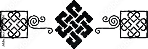Celtic Knot Header - Square Ends - Viking Knot