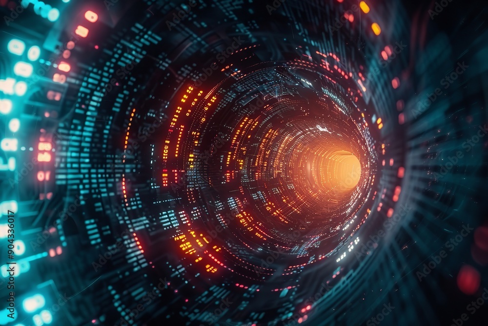 Obraz premium Digital background ideal for technological operations. Generative Ai