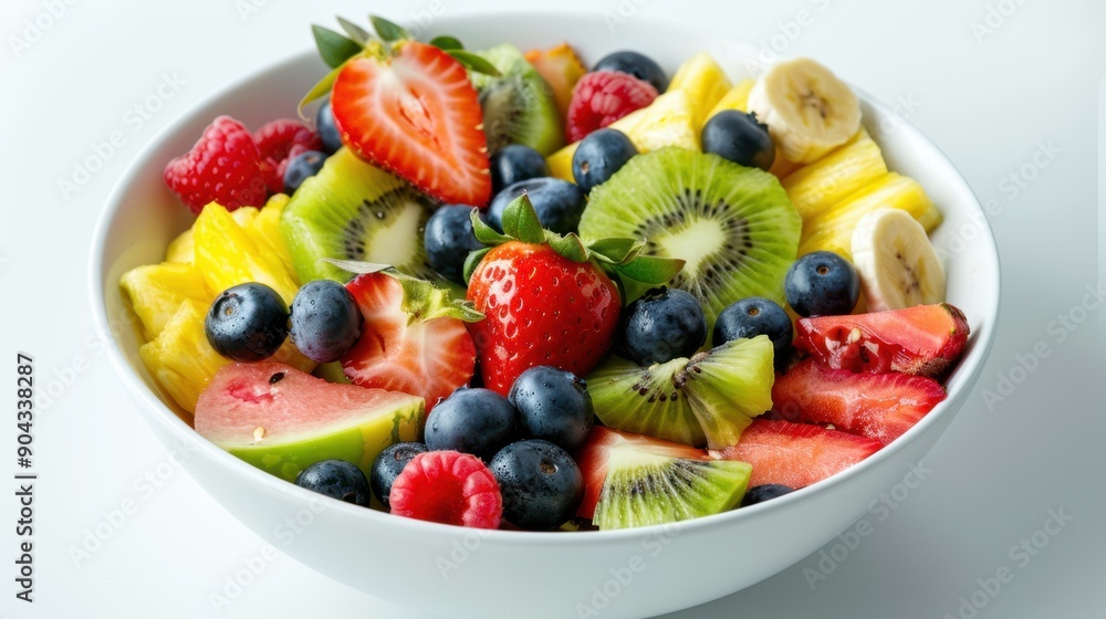 The fresh fruit salad bowl The fresh fruit salad bowl