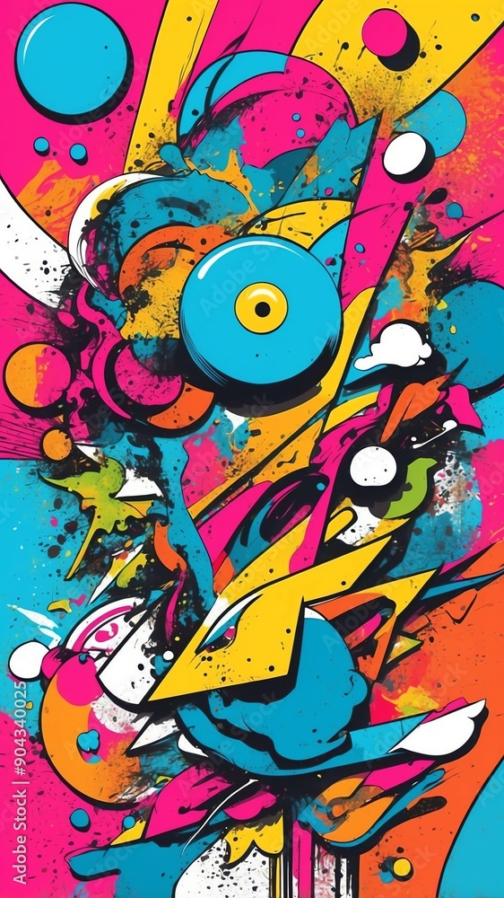 Fototapeta premium chaotic yet harmonious compositions art .jpeg