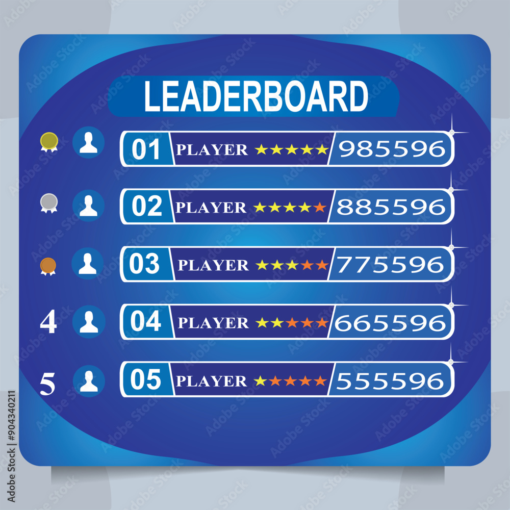 Obraz premium leaderboard design template. game leaderboard abstract