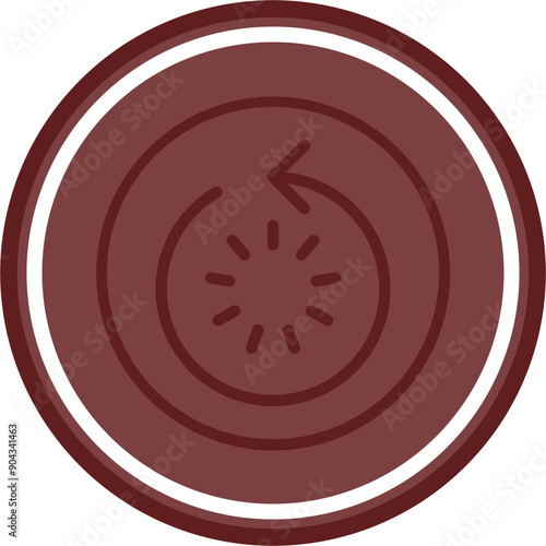Restart Vector Line Double Circle Maroon