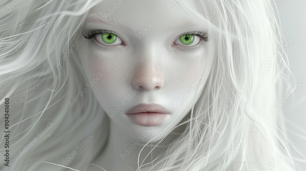 Fototapeta premium 3d albino woman.