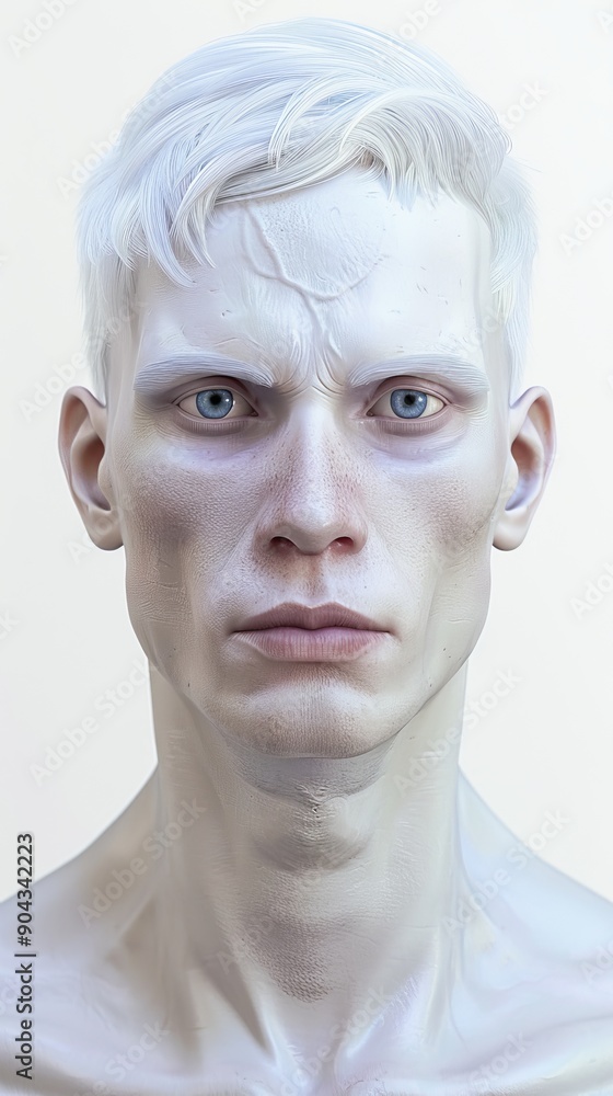 3d albino man. 3d albino man.