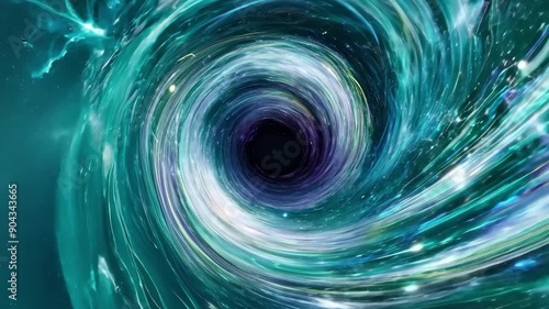 Vortex or wormhole in space.