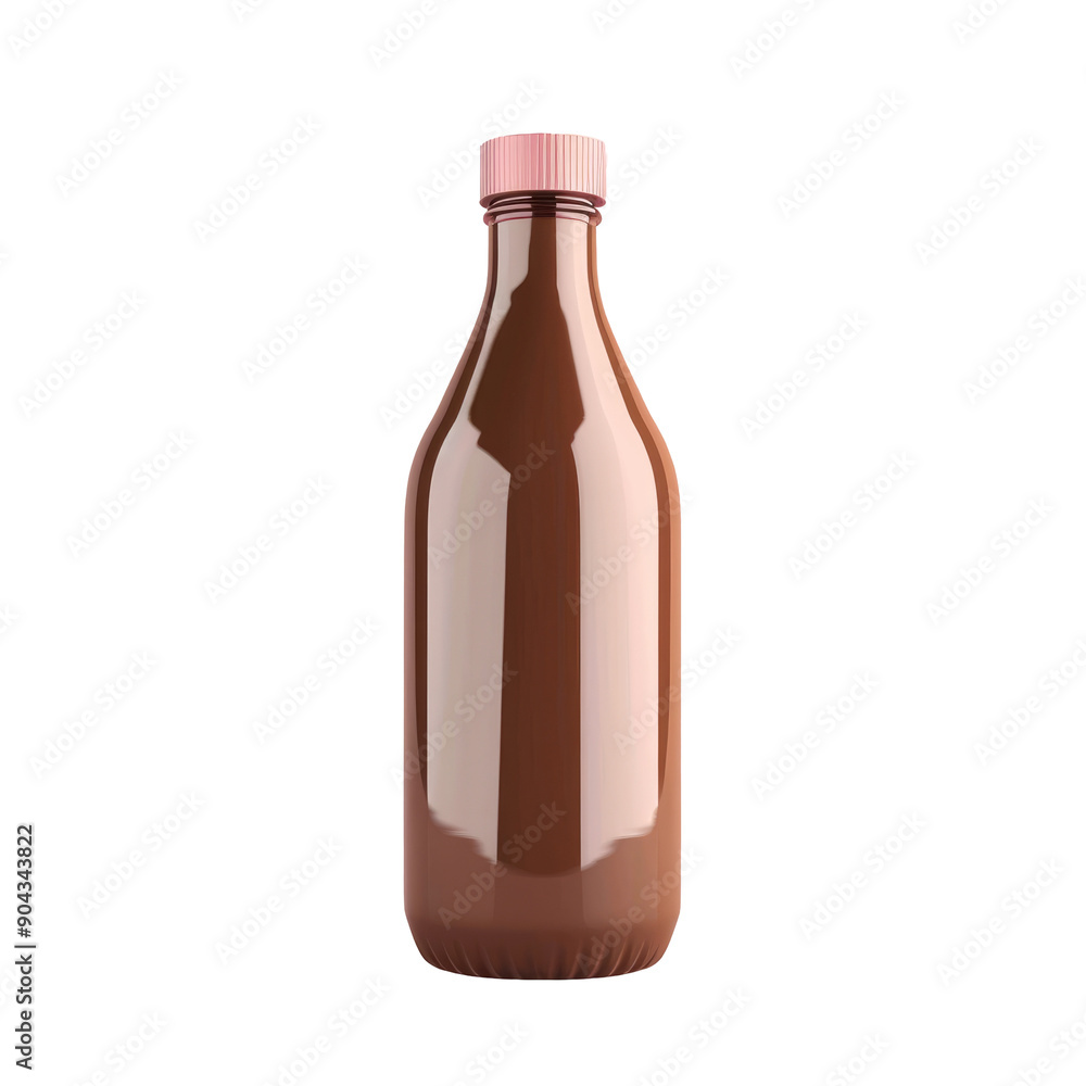 Non-distorted plastic or glass bottle for coffee, milk, or chocolate with leak-proof design Non-distorted plastic or glass bottle for coffee, milk, or chocolate with leak-proof design
