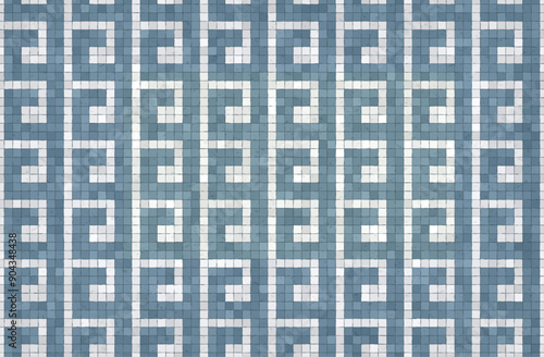 Mosaic tiles decorative background, seamless repeating vector pattern template for  wallpaper, background, wood print, metal print, plastic print, glass print, decor