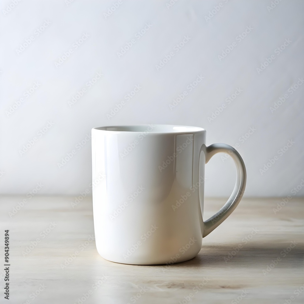 Obraz premium empty white cup on table