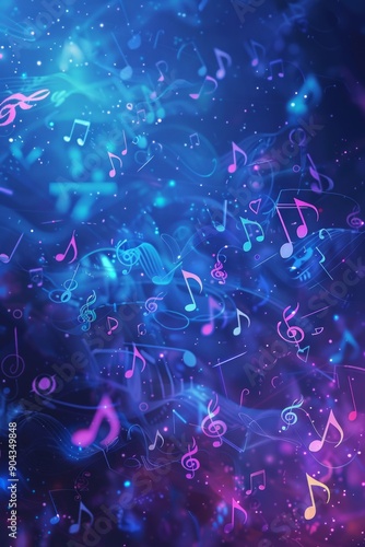 blue-violet gradients music concert poster background