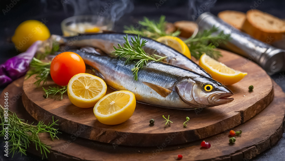 Smoked herring traditional food Great Britain, dinner Smoked herring traditional food Great Britain, dinner