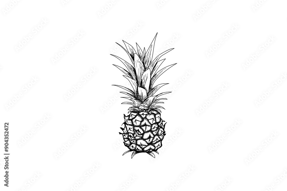 Obraz premium Pineapple vector.
