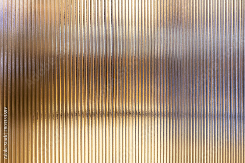 Quadro su tela Polycarbonate sheets with colorful light reflection are used in interior design