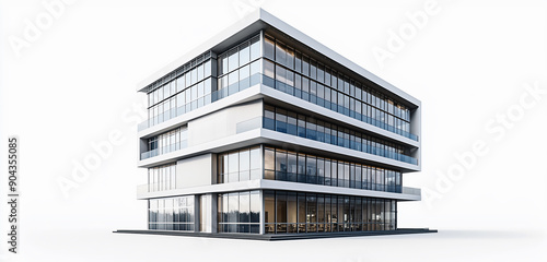 Office building on a white background.