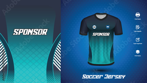 Soccer jersey design for sublimation or sports t-shirt design for cricket football
