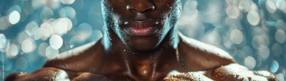 Close-up of a person s muscles flexing during a workout detailed textures and precision Close-up of a person s muscles flexing during a workout detailed textures and precision