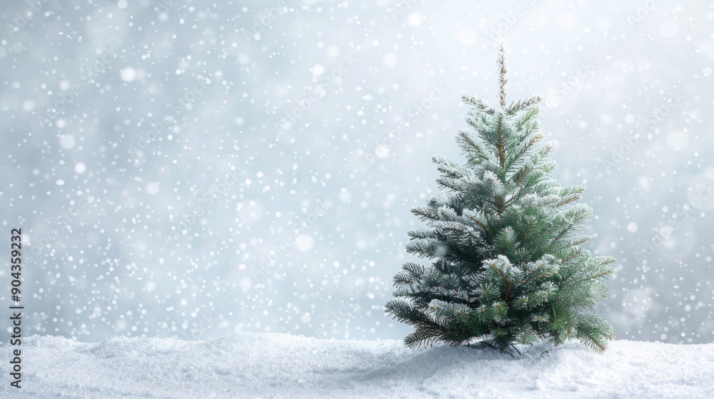 spruce branches with snow with space for text. spruce branches with snow with space for text.