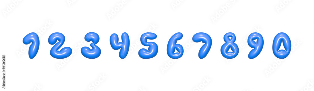 Blue numbers Balloons. Helium balloons 3d numbers for children's themes and holidays. Vector illustration realistic set numbers from 1 to 0. Blue numbers Balloons. Helium balloons 3d numbers for children's themes and holidays. Vector illustration realistic set numbers from 1 to 0.