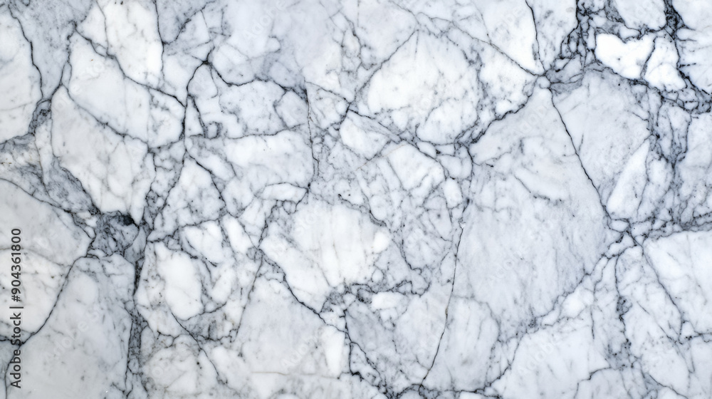 Top view of a rough, unpolished white marble surface with distinct grey veins, background texture Top view of a rough, unpolished white marble surface with distinct grey veins, background texture