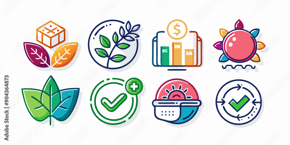 Fototapeta premium vector set of easter eggs with flowers