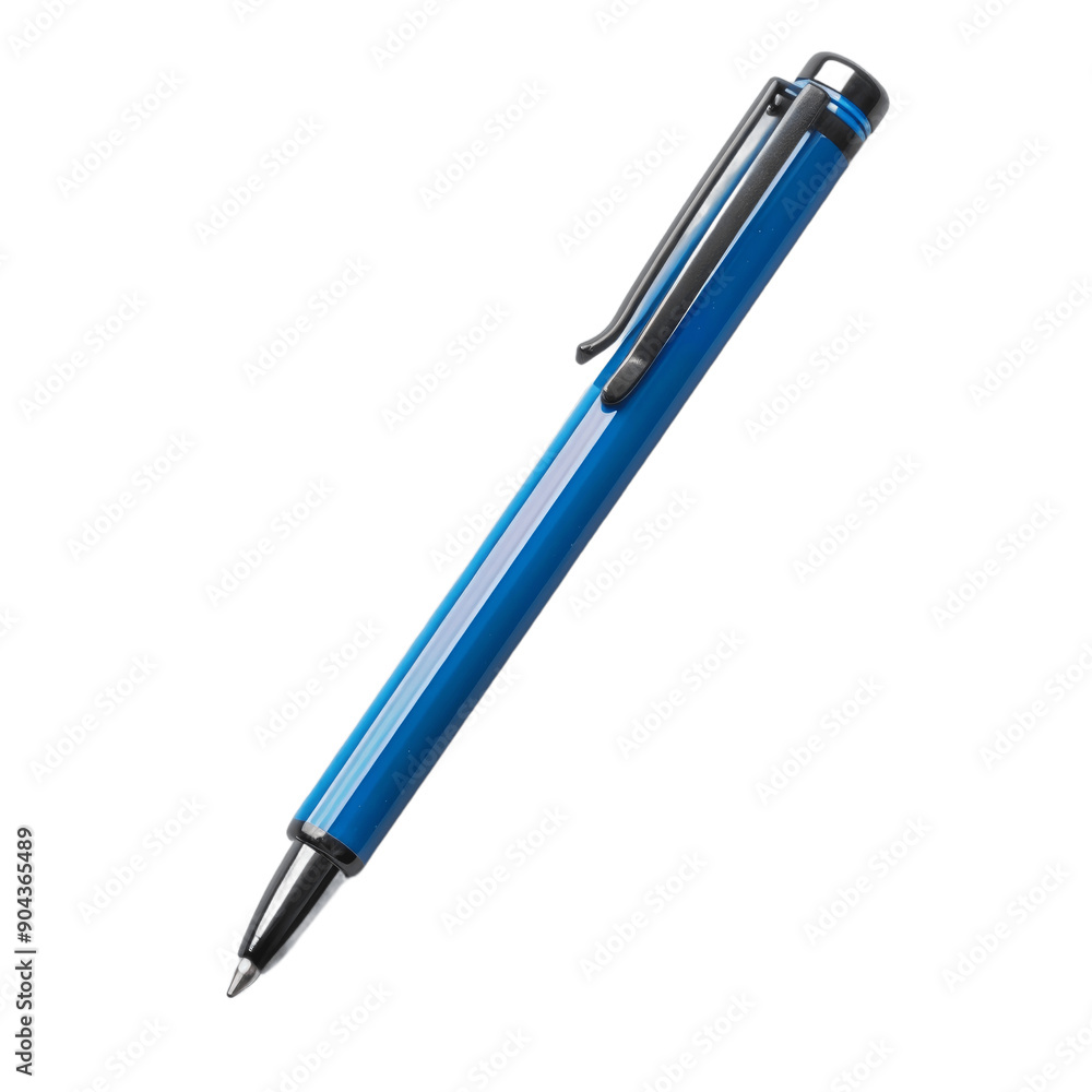 New stylish blue pen isolated on transparent background New stylish blue pen isolated on transparent background
