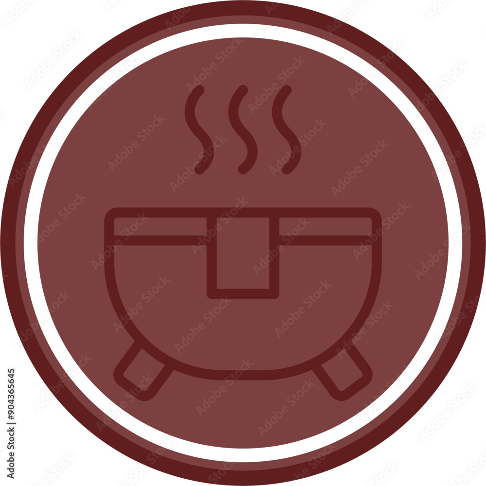 Hot Tub Vector Line Double Circle Maroon Hot Tub Vector Line Double Circle Maroon