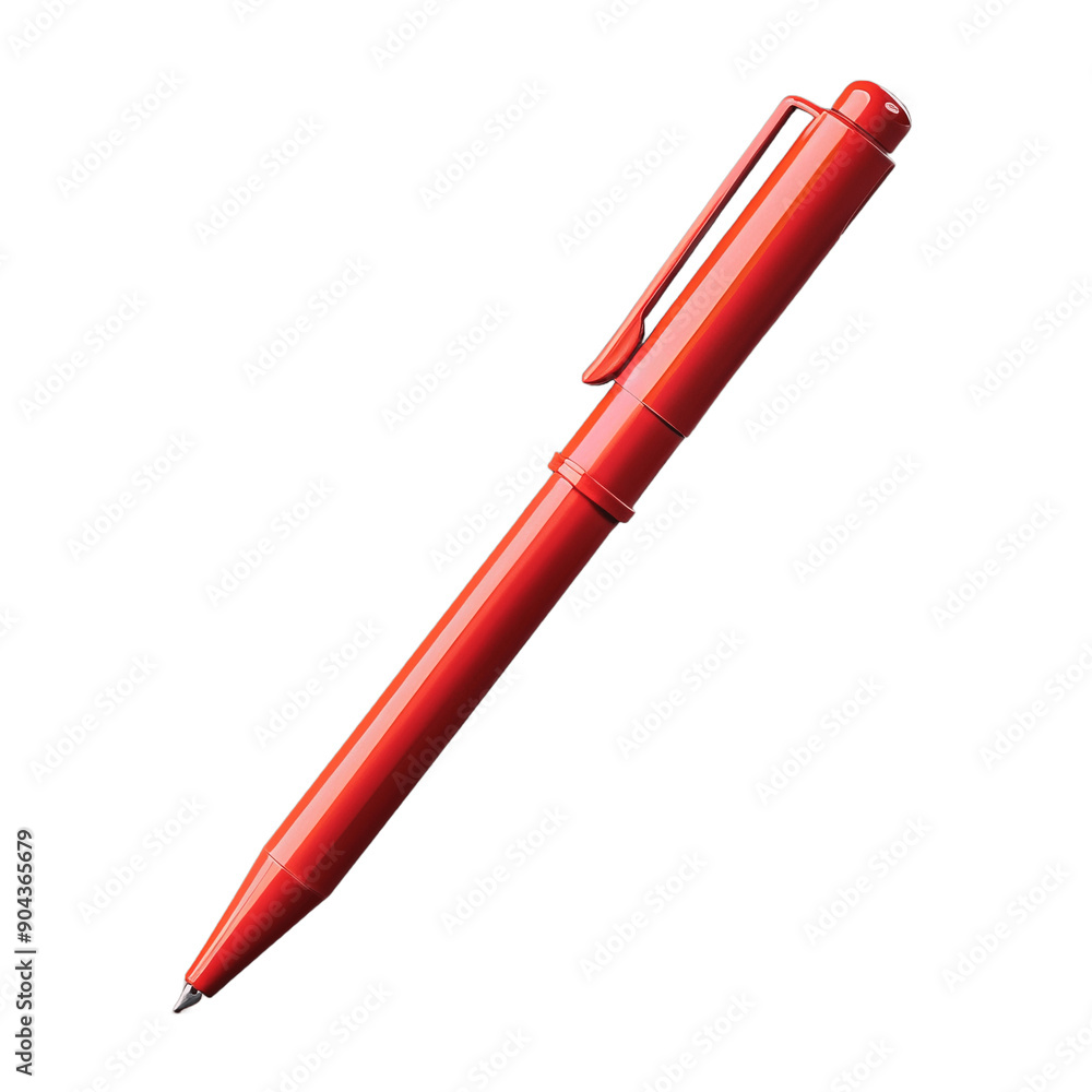 Red pen flying isolated on transparent background Red pen flying isolated on transparent background
