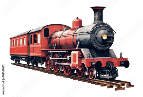 PNG Train illustration locomotive vehicle railway.