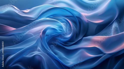 Wallpaper Mural Abstract blue background with smooth flowing textures and dynamic swirls Torontodigital.ca