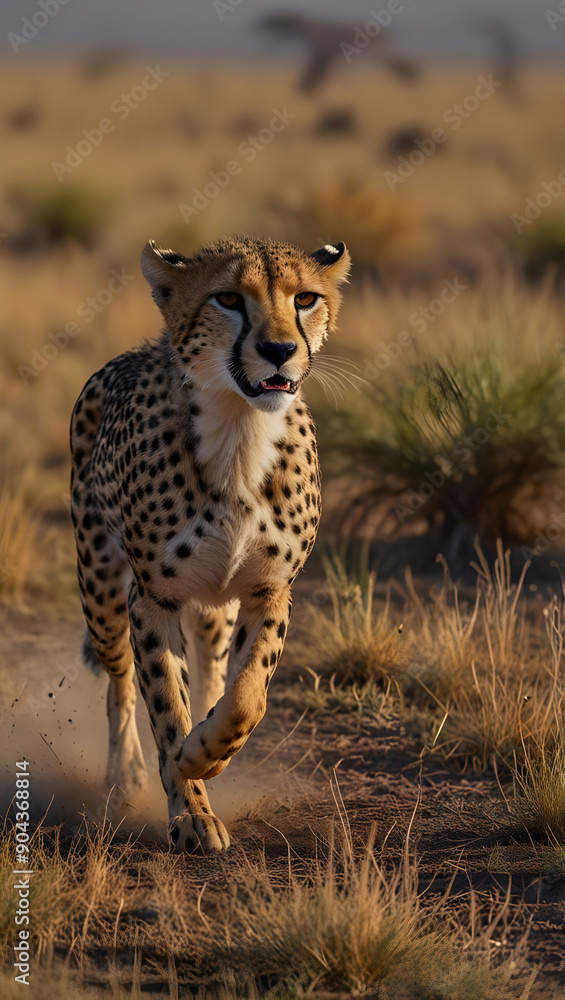 a hungry cheetah sprinting across the savannah a hungry cheetah sprinting across the savannah