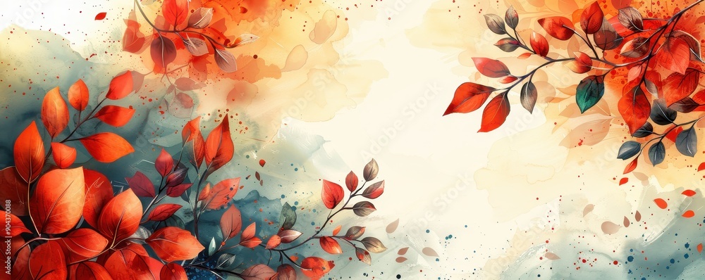Beautiful autumn leaves in shades of red, orange, and yellow, creating a vibrant and seasonal background Beautiful autumn leaves in shades of red, orange, and yellow, creating a vibrant and seasonal background