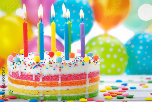 Birthday cake with a lot of...