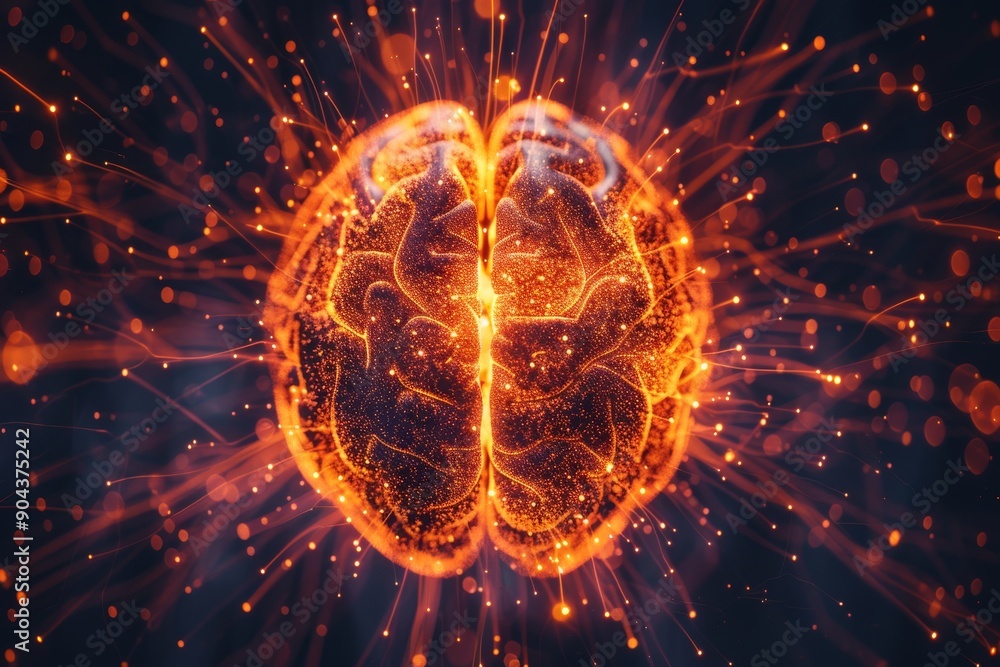 Brain encased in ice on a serene coastline illustrating mental clarity and frozen thoughts Brain encased in ice on a serene coastline illustrating mental clarity and frozen thoughts