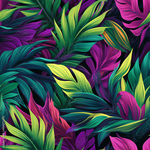 seamless pattern with leaves