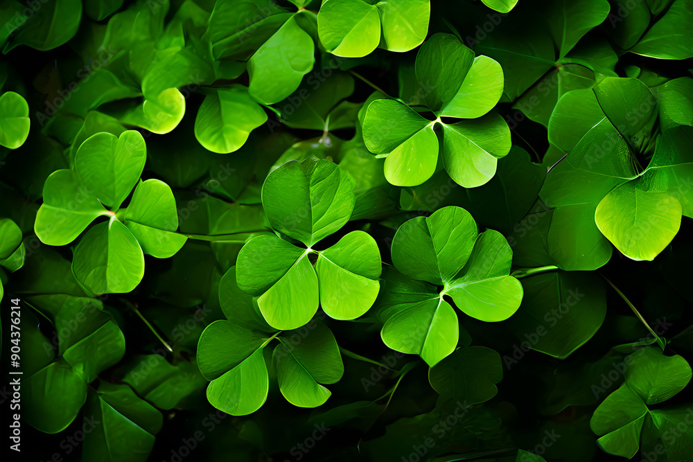 clover leaves on a green background clover leaves on a green background