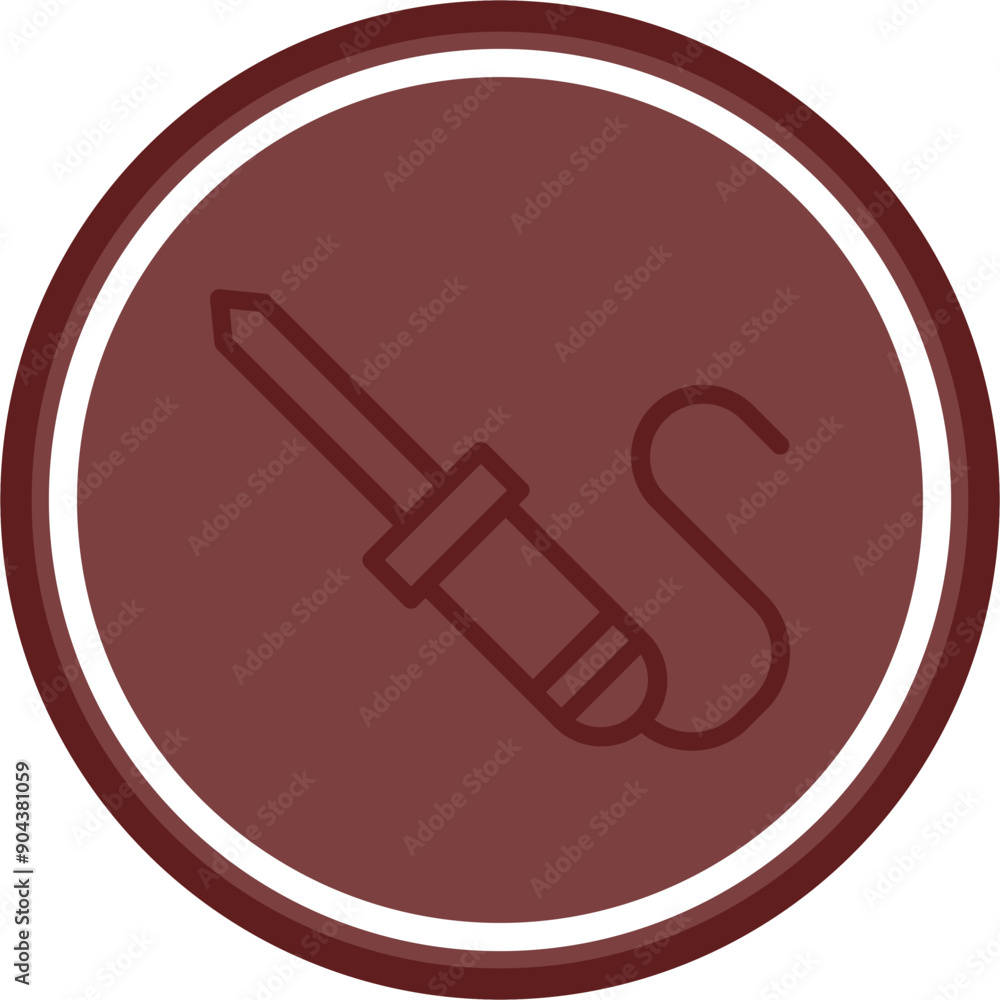Soldering Vector Line Double Circle Maroon Soldering Vector Line Double Circle Maroon