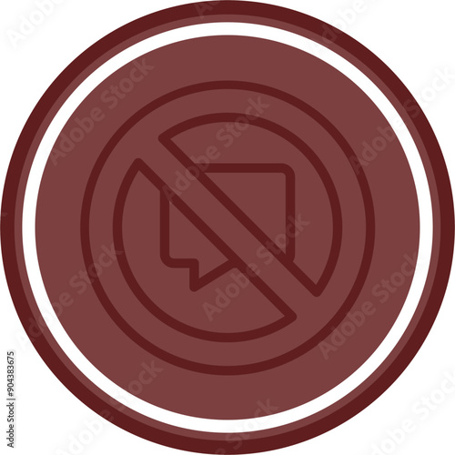 Free Download No Message Vector Line Double Circle Maroon - GFXLoad