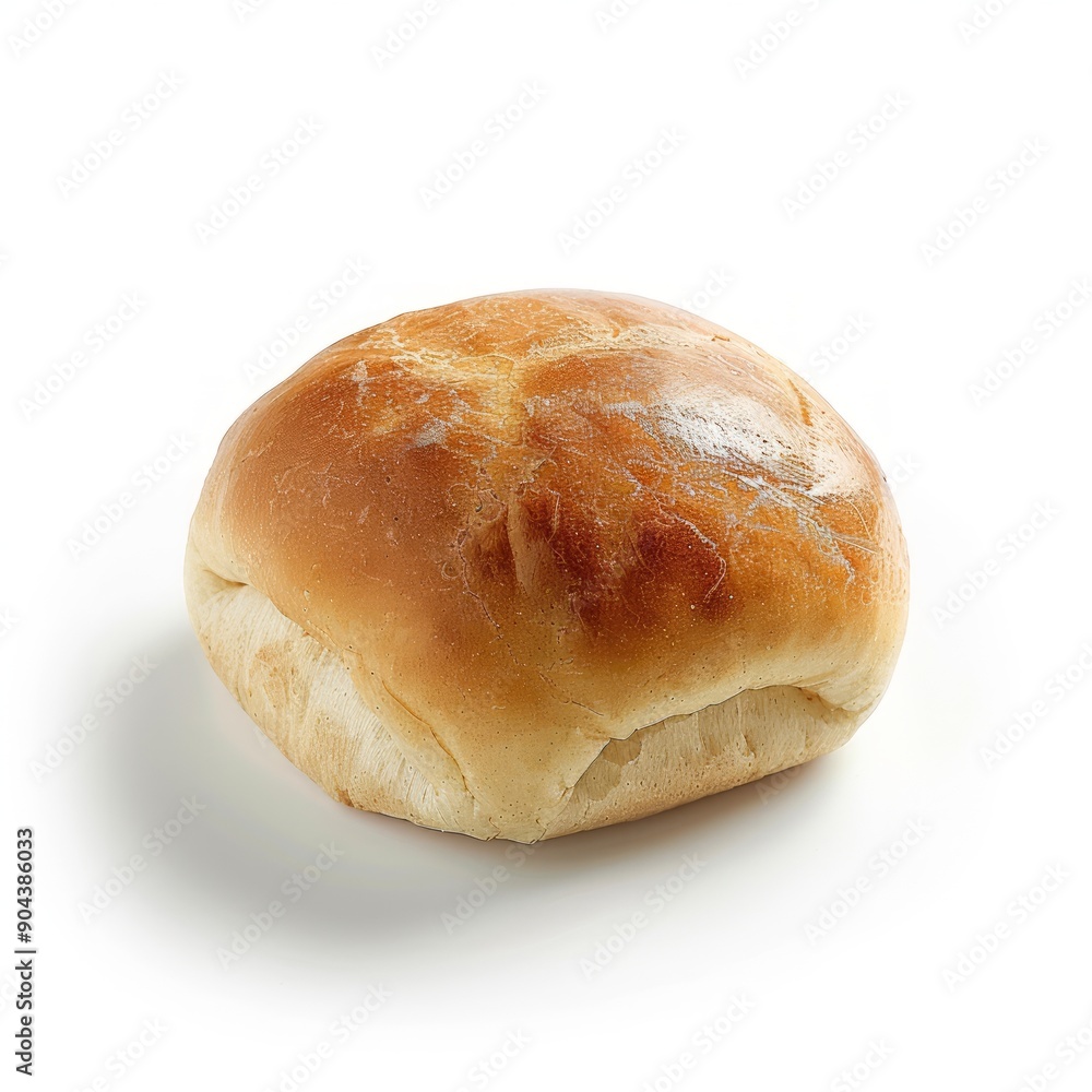 Medium shot of Sweet bread bun, isolated on a white background, bright and vivid tonality Medium shot of Sweet bread bun, isolated on a white background, bright and vivid tonality