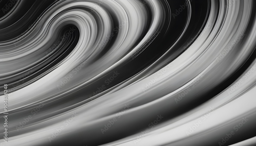 Futuristic Spiral Wave Black and White Swirl Metal Design Futuristic Spiral Wave Black and White Swirl Metal Design