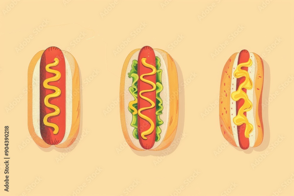 A colorful illustration of people enjoying hotdogs on a sunny day, surrounded by balloons and banners. The atmosphere is lively and joyful, capturing the spirit of the celebration. A colorful illustration of people enjoying hotdogs on a sunny day, surrounded by balloons and banners. The atmosphere is lively and joyful, capturing the spirit of the celebration.