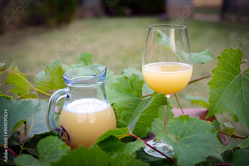 První burčák na jižní Moravě. Prodej burčáku v pet lahvích.