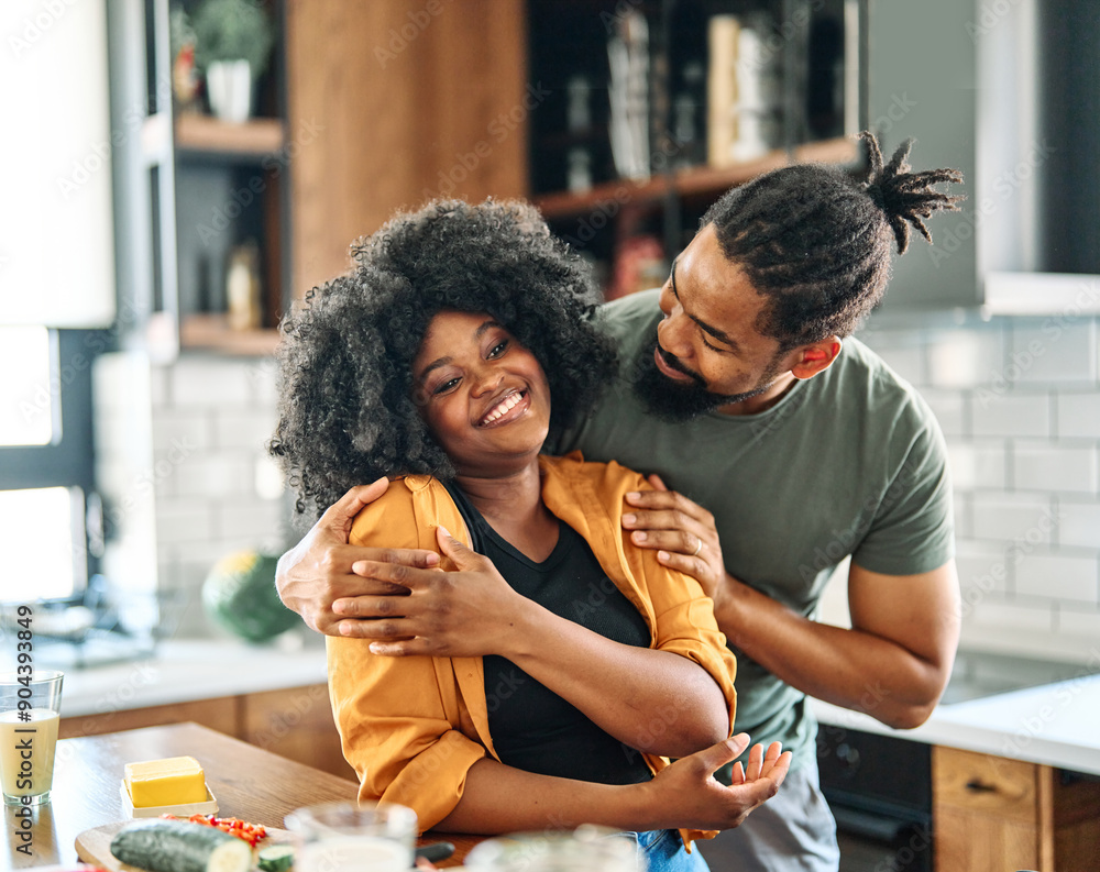 © Lumos sp - kitchen couple woman man happy love food together cooking preparation preparing ingredient eating home lifestyle female smiling love black meal boyfriend girlfriend