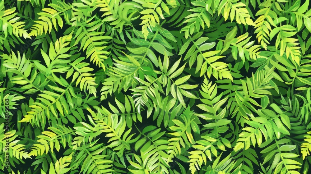 Whimsical fern leaves background natural Whimsical fern leaves background natural