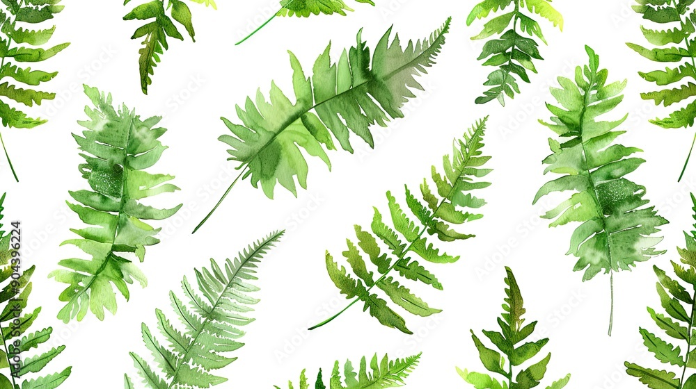 Whimsical fern leaves background natural Whimsical fern leaves background natural