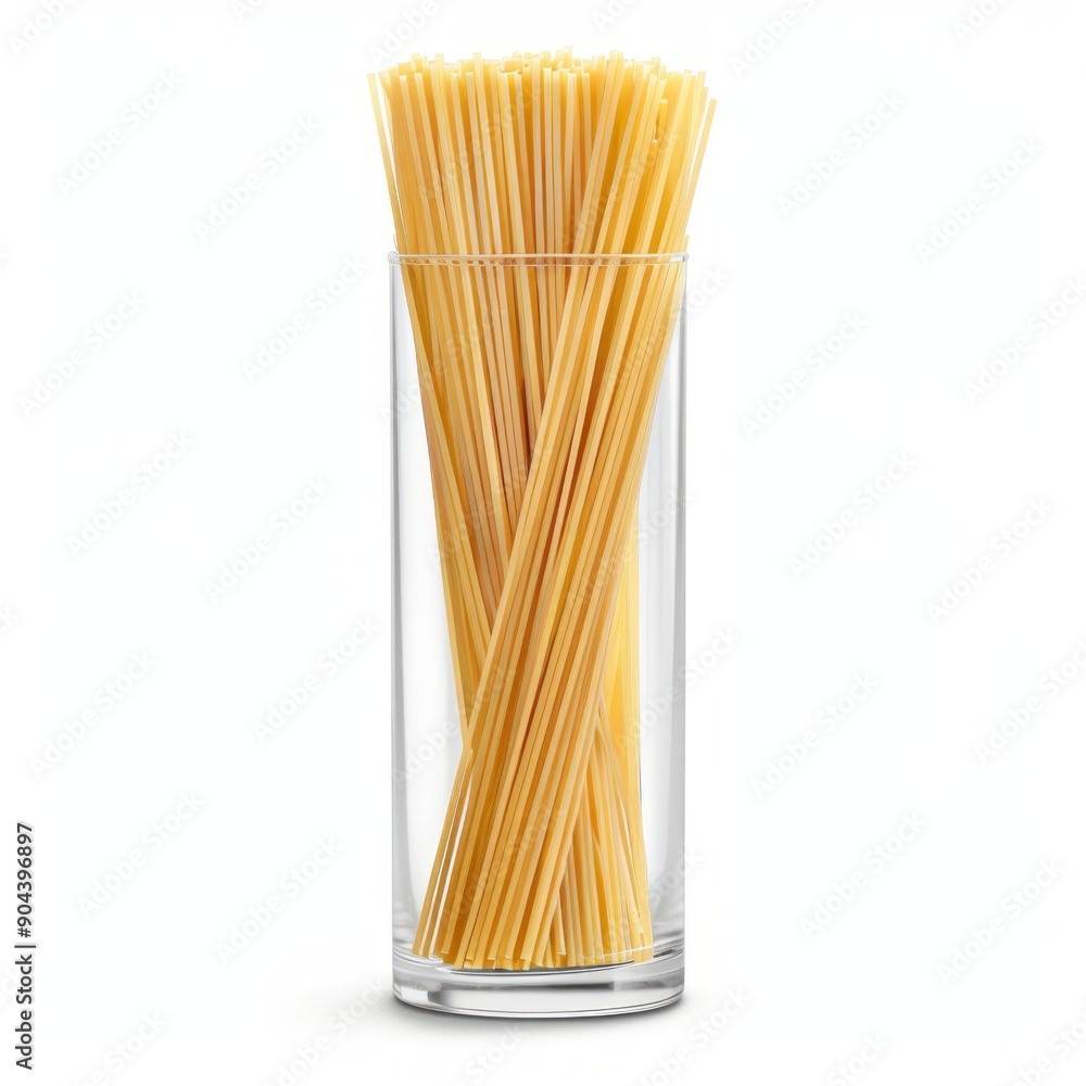 Medium shot of Uncooked italian spaghetti, isolated on a white background, Medium shot of Uncooked italian spaghetti, isolated on a white background,